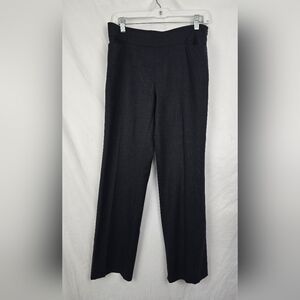 Akris Punto Minimalist Trousers Pants Straight Leg Wool Side Zip Charcoal sz 6